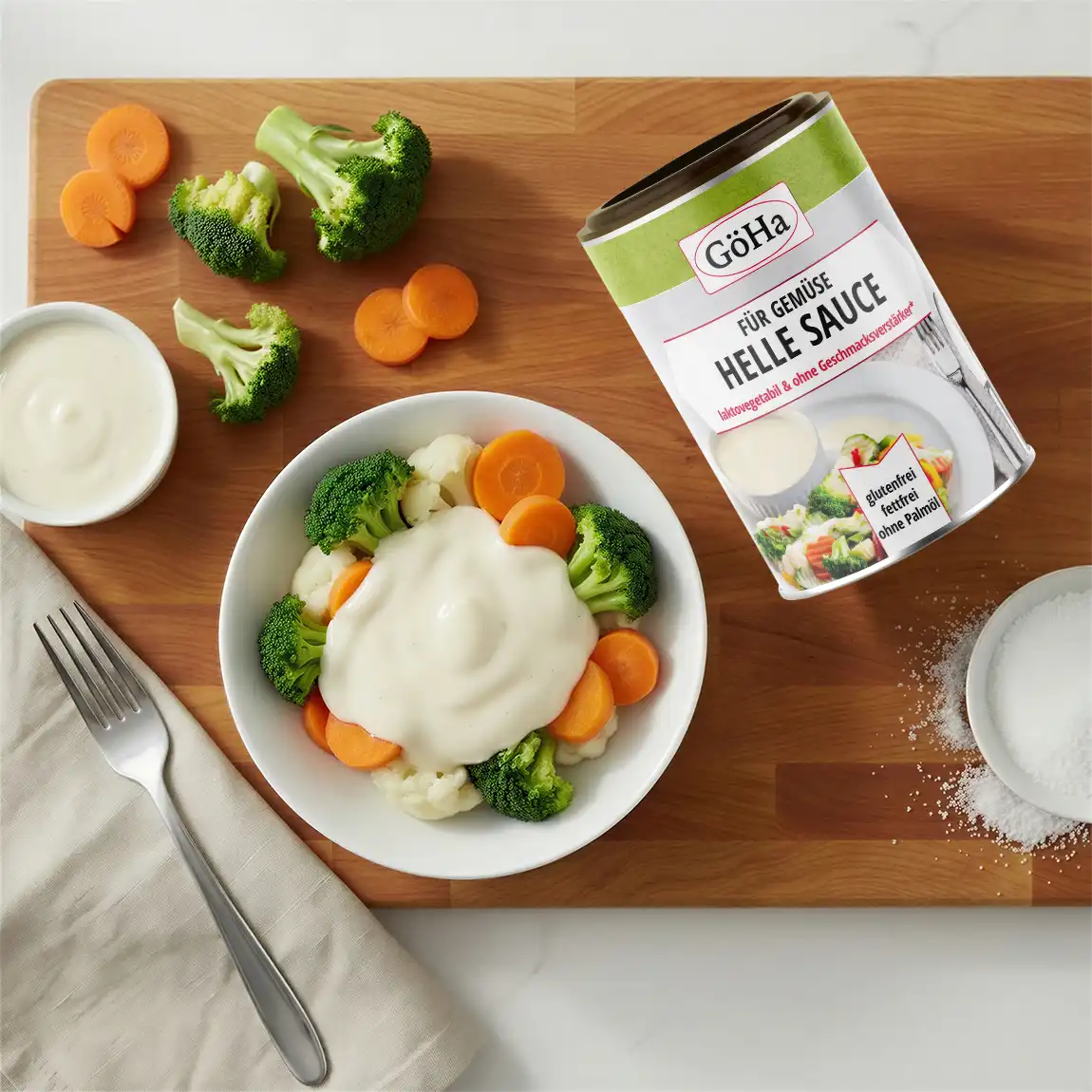 Helle Sauce zu Gemüse