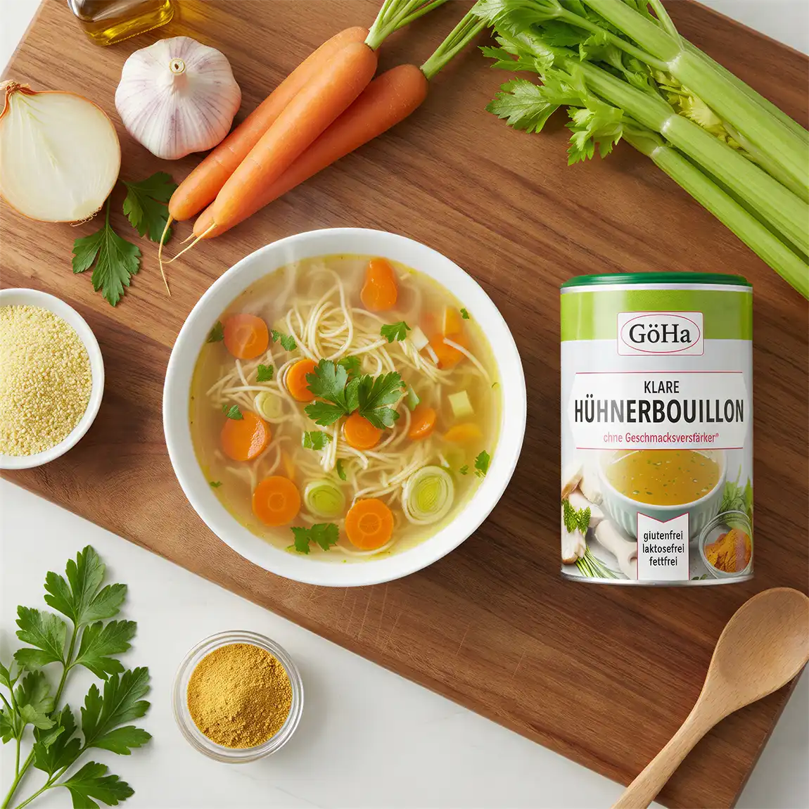 Klare Hühnerbouillon